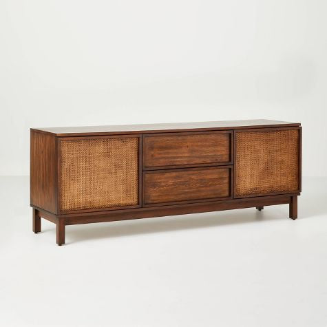 Wood and Cane Console