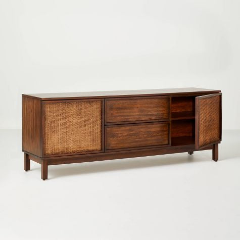 Wood and Cane Console