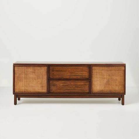 Wood and Cane Console