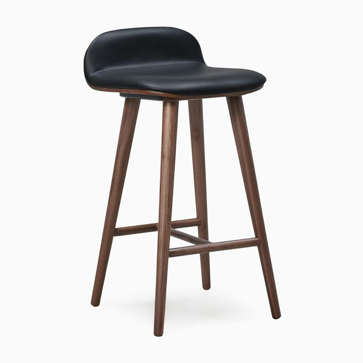 Boulder leather bar stool