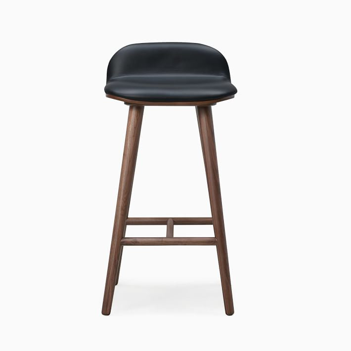 Boulder leather bar stool